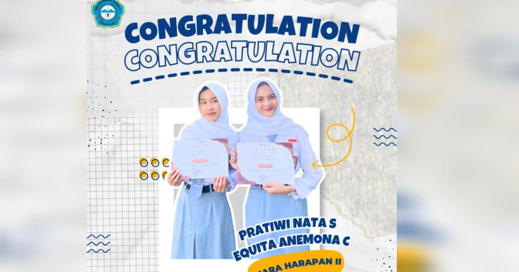 Dua Siswi SMA Bhinneka Karya 2 Boyolali Meraih Juara Harapan II Lomba Herbairum Kering Dalam Rangka HUT Kebun Raya Indrokilo Ke-7